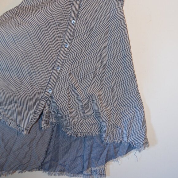 Splendid(R) Blue Tone Tencel Lyocell Fit&Flare Sleeveless Buttons Dress Girls 12 - Picture 5 of 11